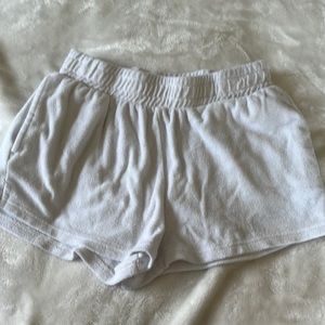 Forever 21 terry cloth white shorts